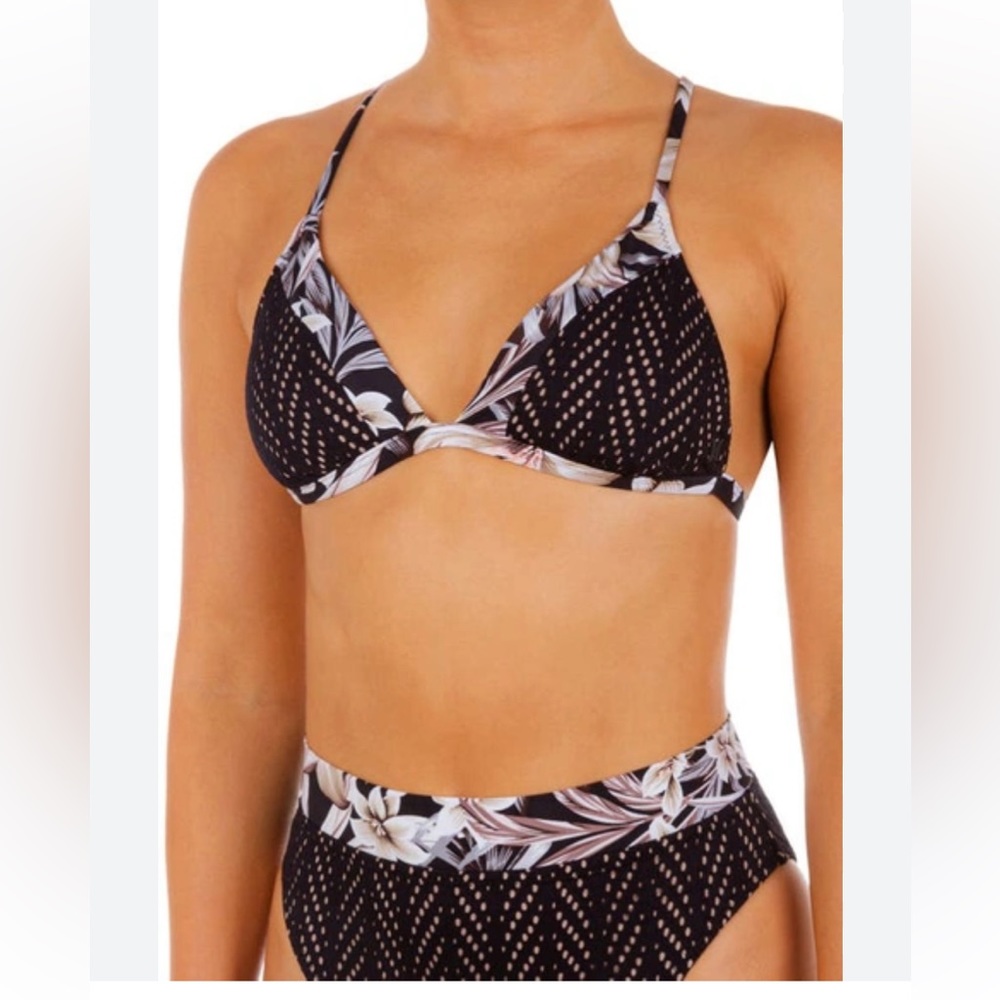 Hurley mix triangle bikini top NWT